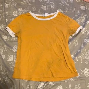 Mustard yellow ringer t-shirt